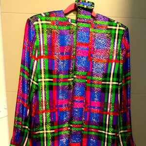 Beautiful Starington Silk and Metallic blouse. Size 8